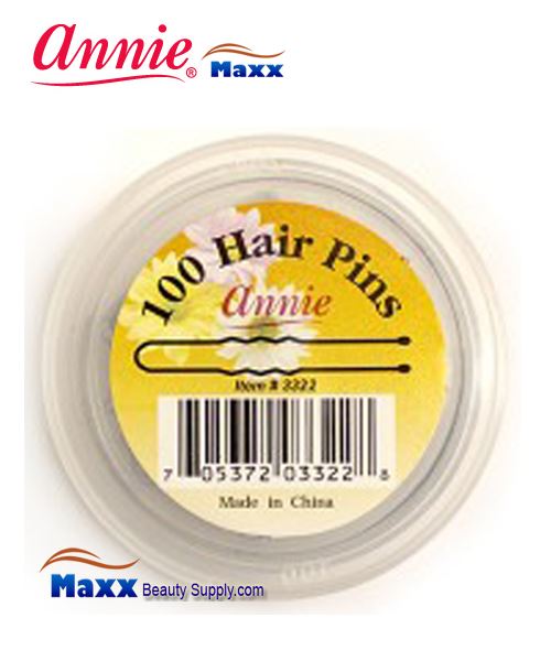 Annie Pin 3322 100 Hair Pins 1 3/4" 100ct - Black(Jar)